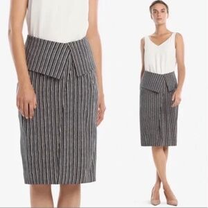 MM LAFLEUR Montgomery Thick Stripe Mini Pencil Skirt Size 4